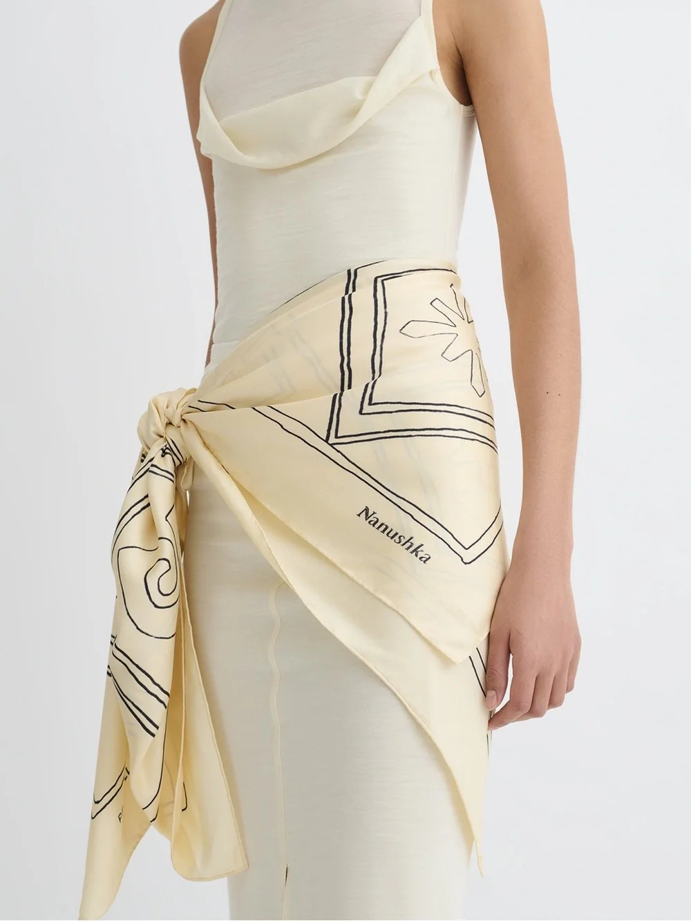 Nanushka MIANI printed silk scarf